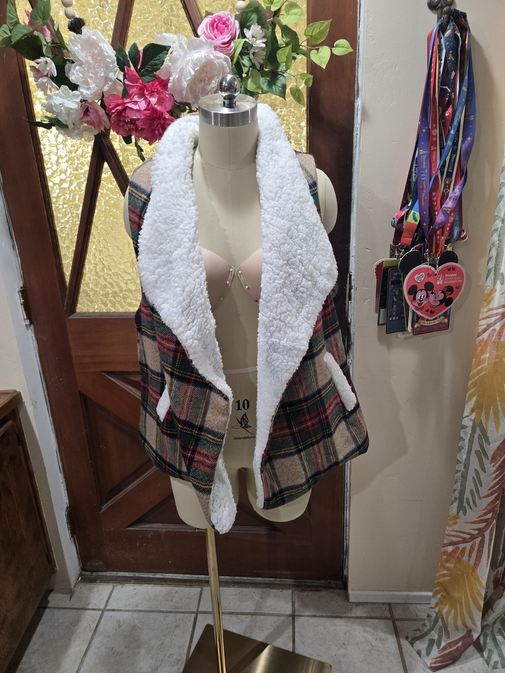 Cozy Plaid Sherpa-Lined Vest